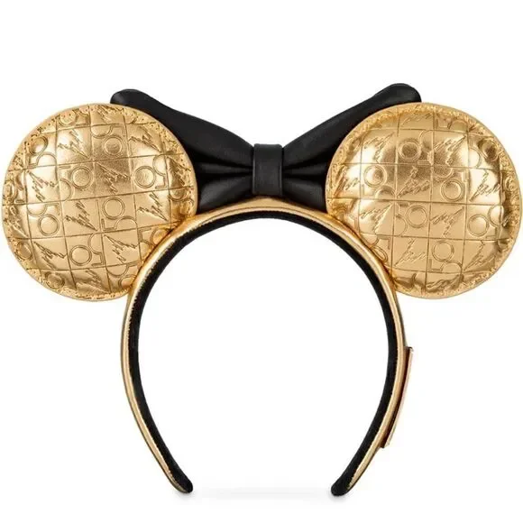 Loungefly Leather Minnie Mouse Ear Headband for Adults WDW 50th Anniversary NWT
